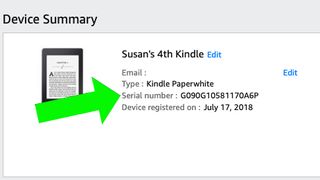 How to check if your kindle will lose internet access: Note your serial number