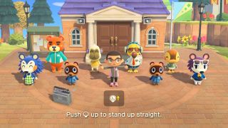 Animal Crossing New Horizons Group Stretching Stretch