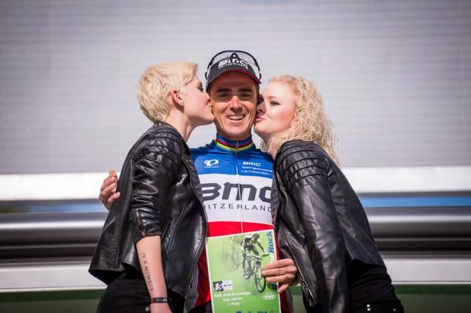 Julien Absalon on the podium