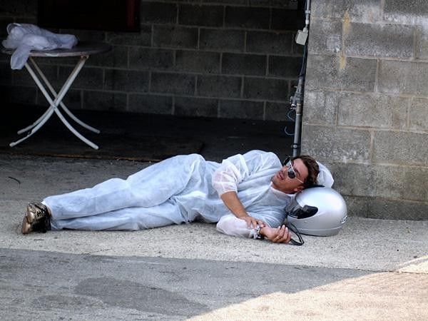 Fabian takes every riders' credo 'When you can sit, don't stand, when you can lie down, don't sit' very literally