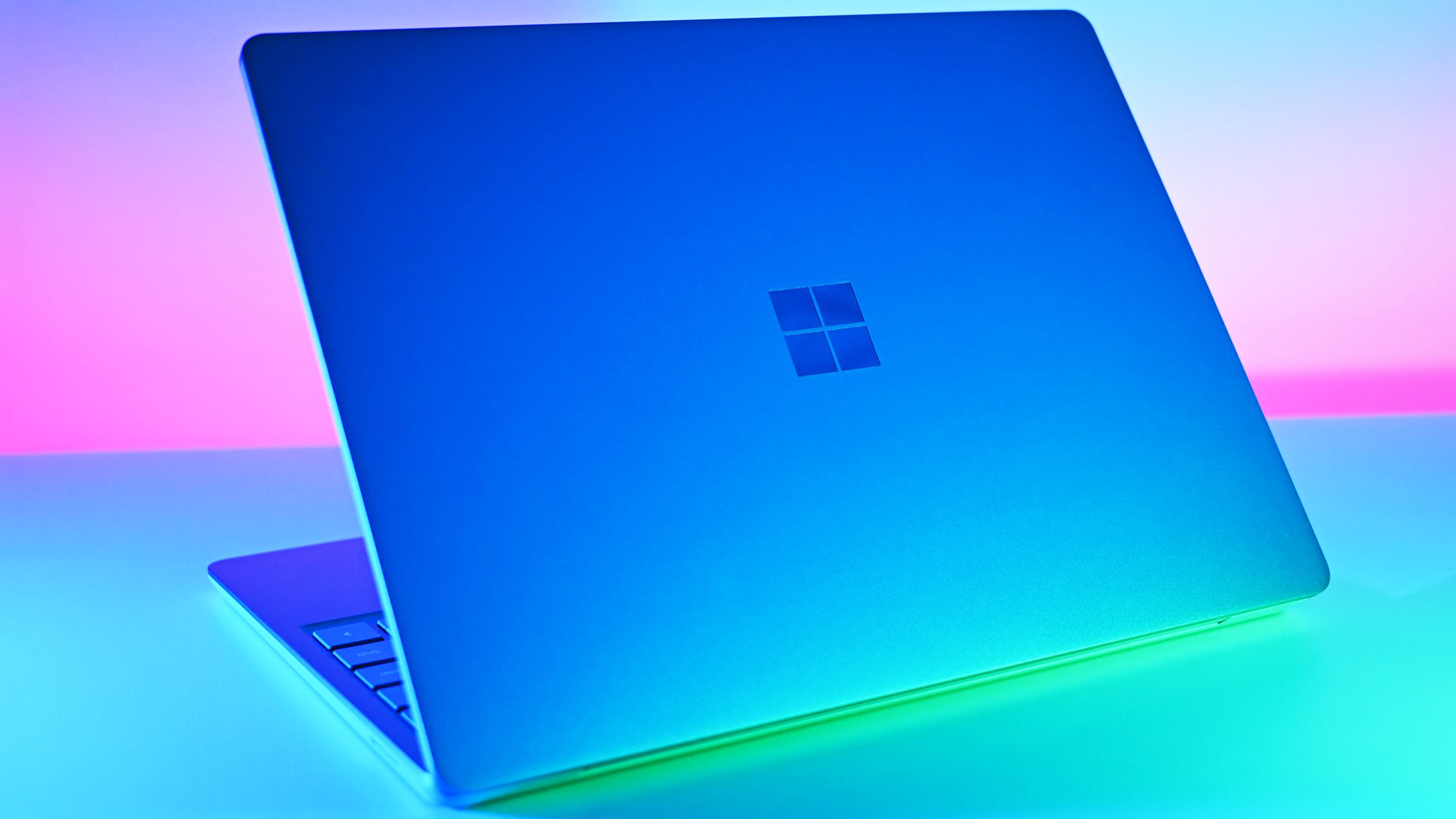 Photo of the top lid of the Surface Laptop