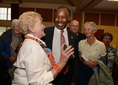Ben Carson with supporters in New Hampshire on Wednesday.