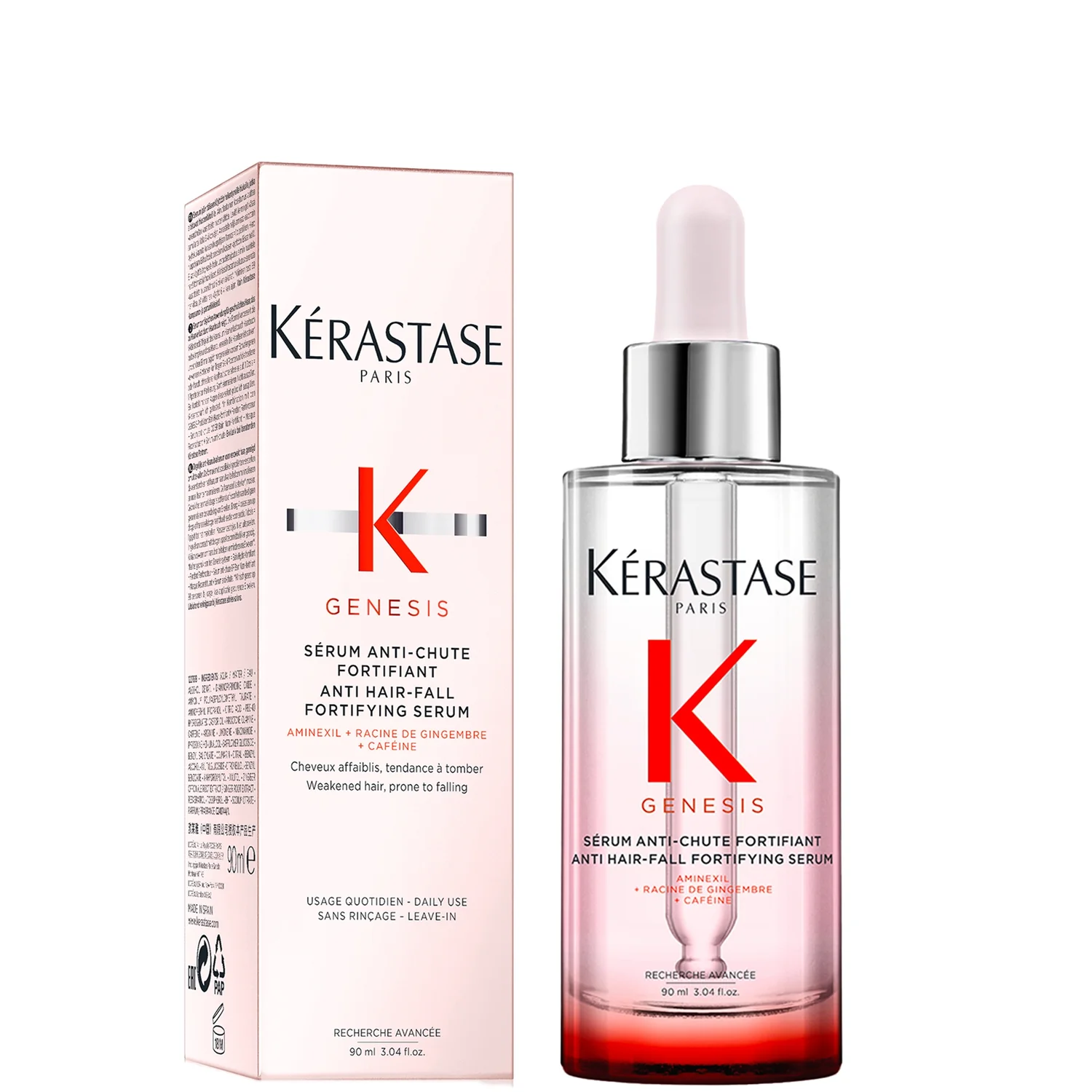 K&amp;eacute;rastase Genesis Hair Serum, Leave-In Conditioner, for Hair Fall, With Caffeine, Anti-Chute Fortifiant, 90ml