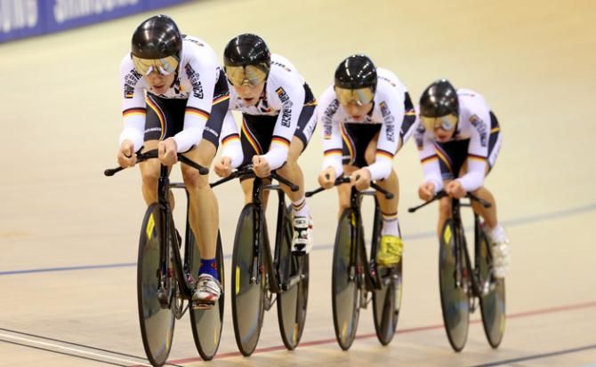 Germany finished second to make it into the gold medal final of the men's team pursuit