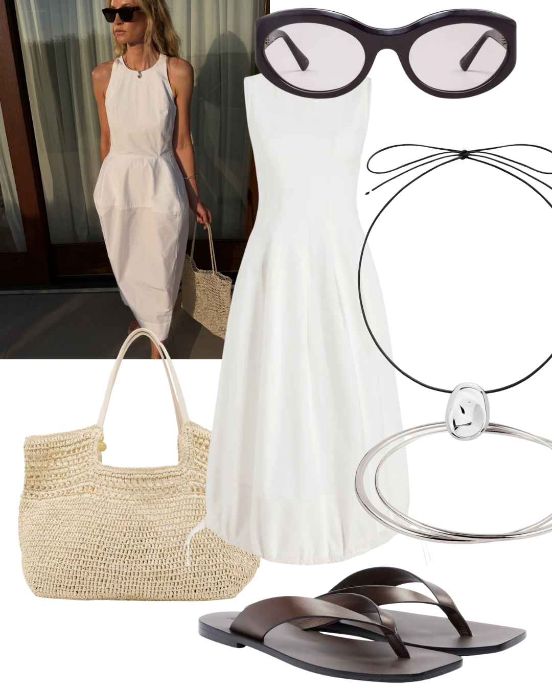 summer in the city outfit collages