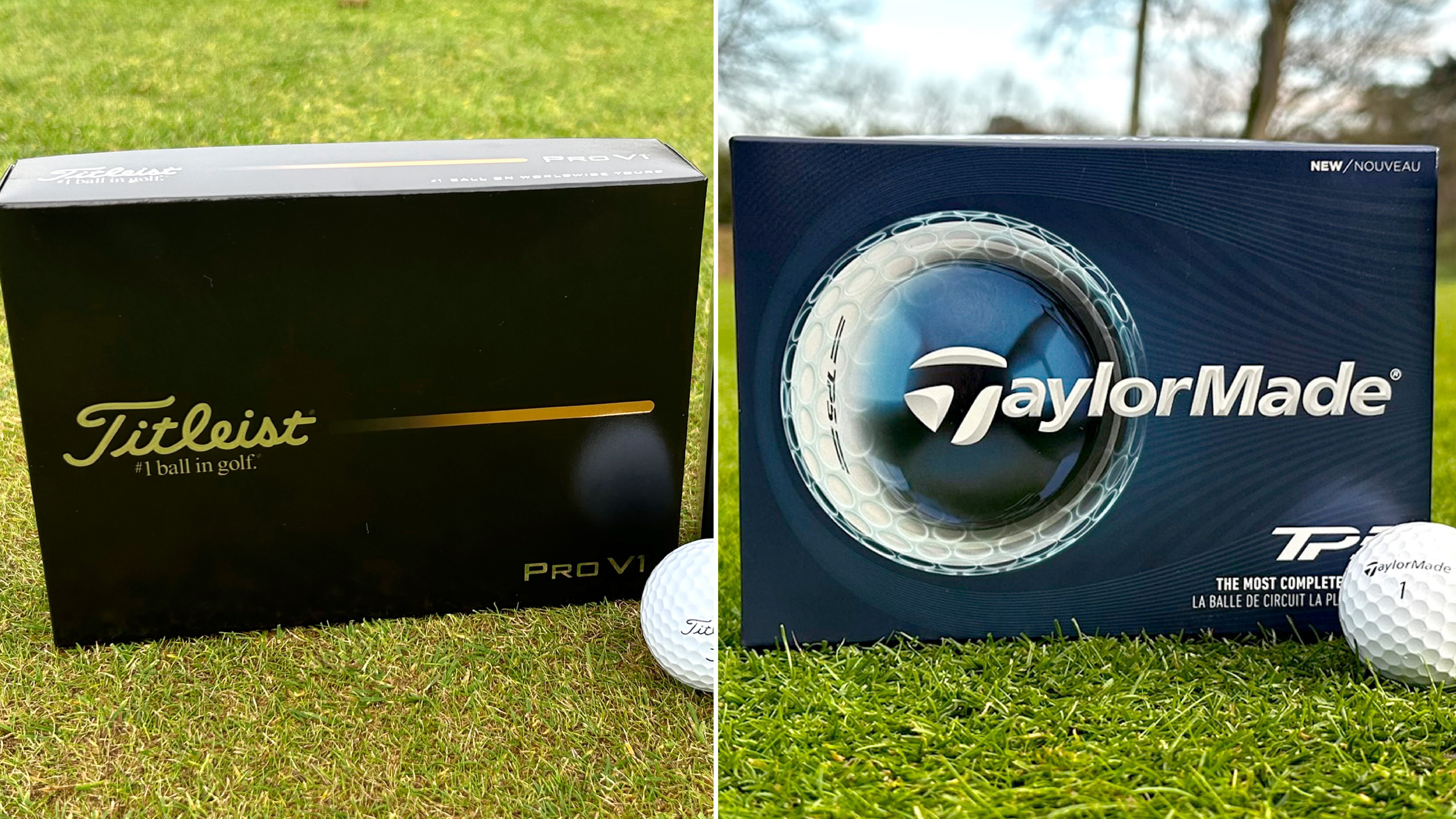 2025 Titleist Pro V1 and 2026 TaylorMade TP5 Golf Balls