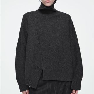 Cos Asymmetric Merino Wool Jumper