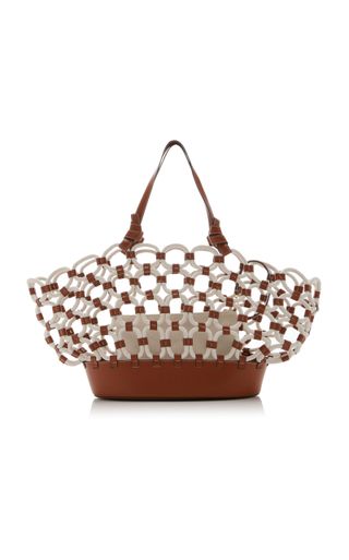 STAUD Squillo Woven Leather Rope Bag