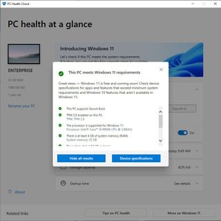PC Health Check app