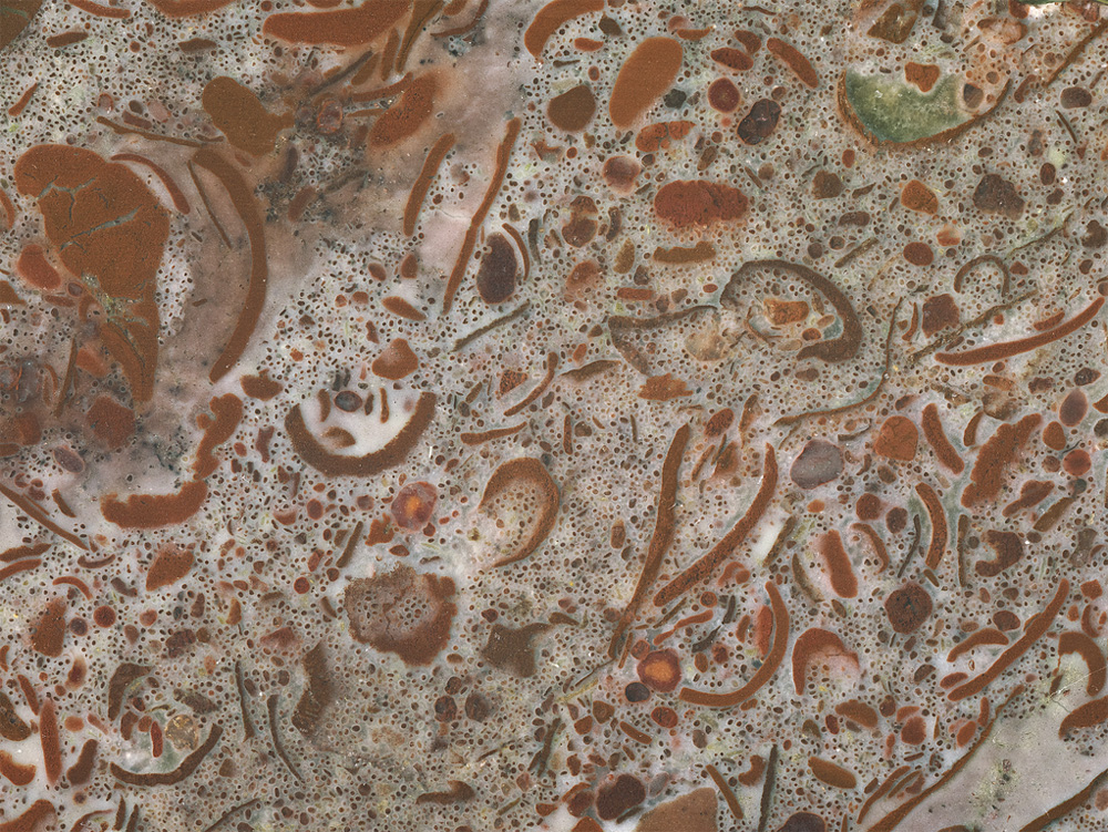red specks in rock