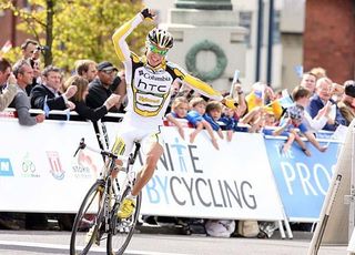 Edvald Boasson Hagen (Columbia-HTC) celebrates winning the stage.