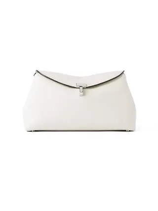 T-Lock Leather Clutch