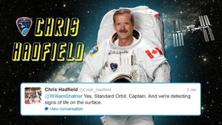 Hadfield Replies to Shatner on Twitter