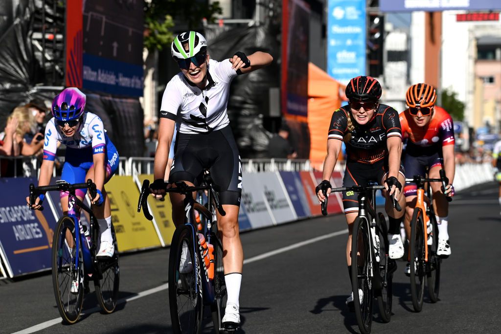 Ally Wollaston (New Zealand National Team) takes victory at Schwalbe Classic in Adelaide, the curtain raiser for the 2023 women&#039;s Tour Down Under