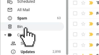 screenshot of gmail