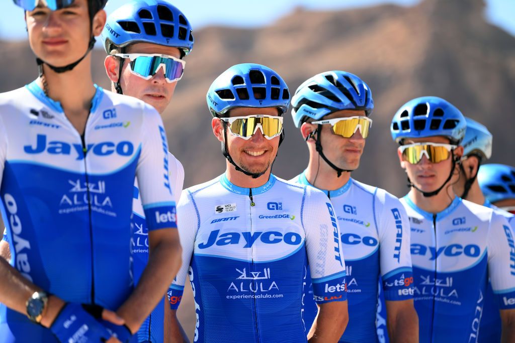 Jayco Alula sign on at the Saudi Tour