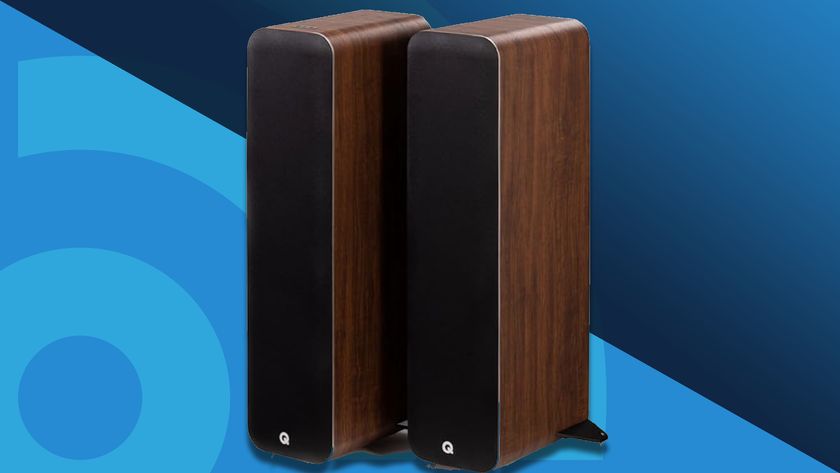 Q Acoustics M40 HD on blue TR buying guide background