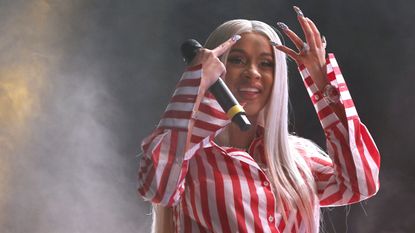 Cardi B stripes