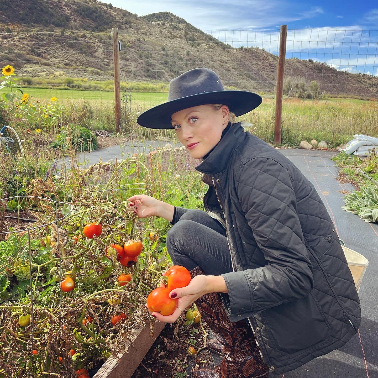 Brooke Ely Danielson doing fall activities wearing fall fashion