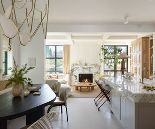 eat in kitchen in Vancouver home with view to living room