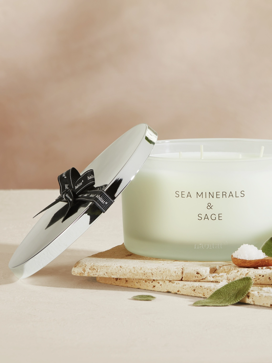 A sea minerals and sage candle from Habitat