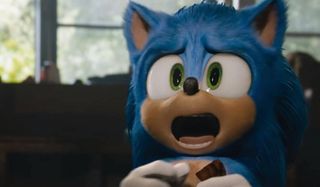 Sonic The Hedgehog screaming in his new design