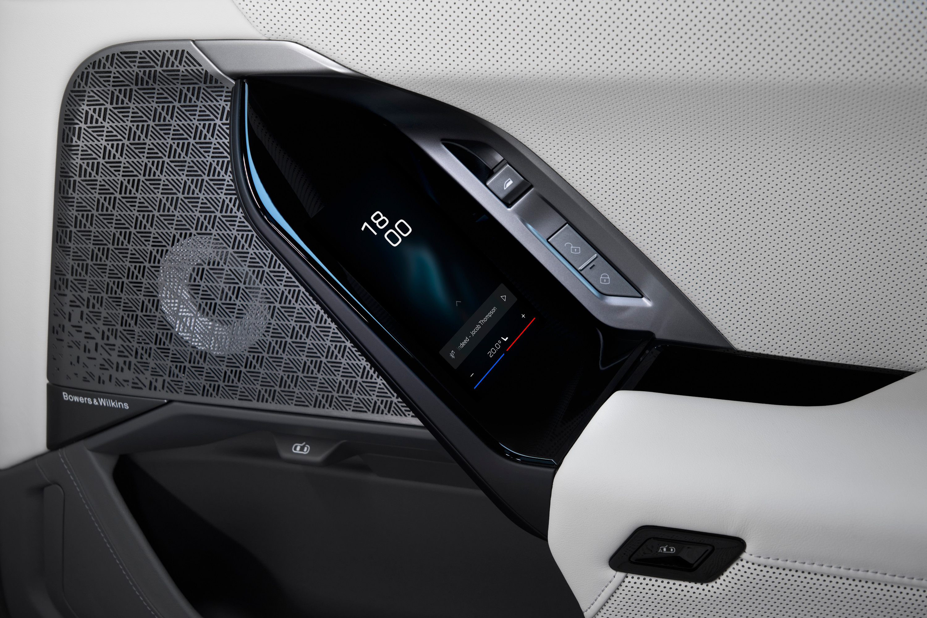 Bowers & Wilkins speakers litter the cabin