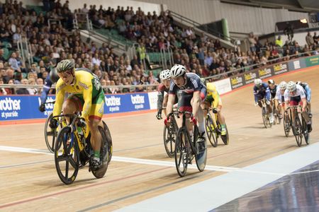 The sprinters in action