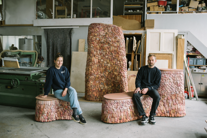 Corinna Dehn and Lukas Wegwerth with their Armadillo collection