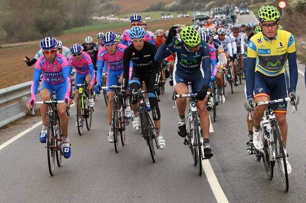 Movistar and Lampre set the pace