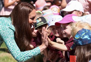 Kate Middleton at work with children