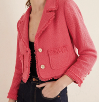 Textured Fitted Cropped Jacket, $180 (£143) | Boden