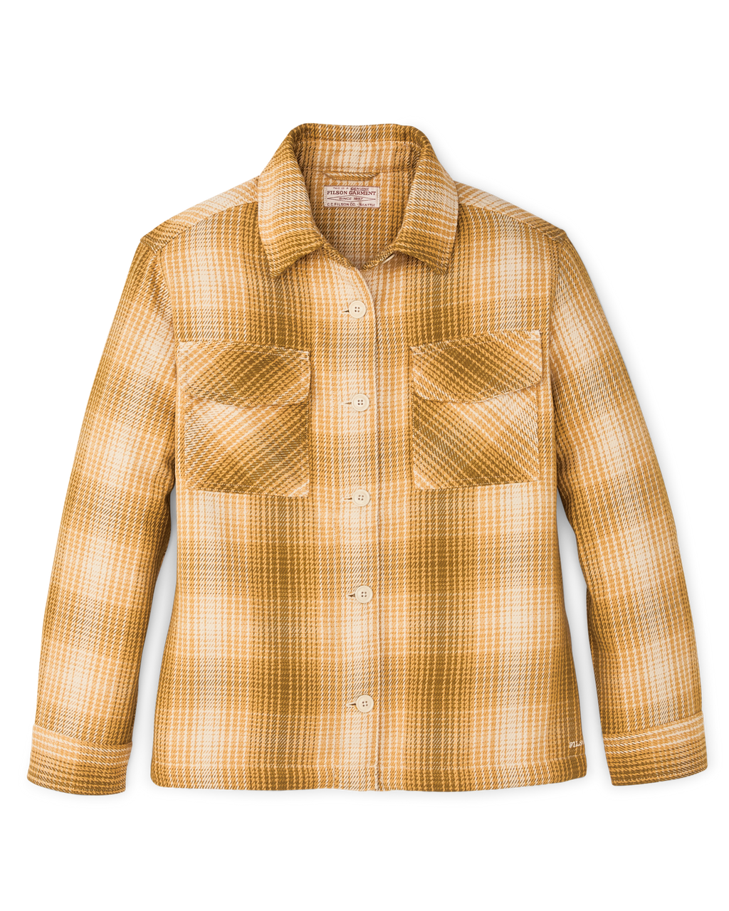 Women&#039;s Deer Island Jac-Shirt - Ochre / Cream Plaid
