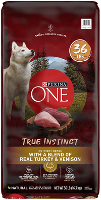 Purina One True Instinct Dry Dog Food for Adult Dogs, Real Turkey &amp; Venison, 36 lb Bag
Was $73.00, now $55.69 at Walmart
&nbsp;