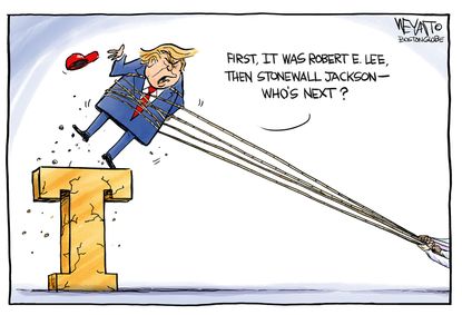 Political cartoons U.S. Trump Confederate monument