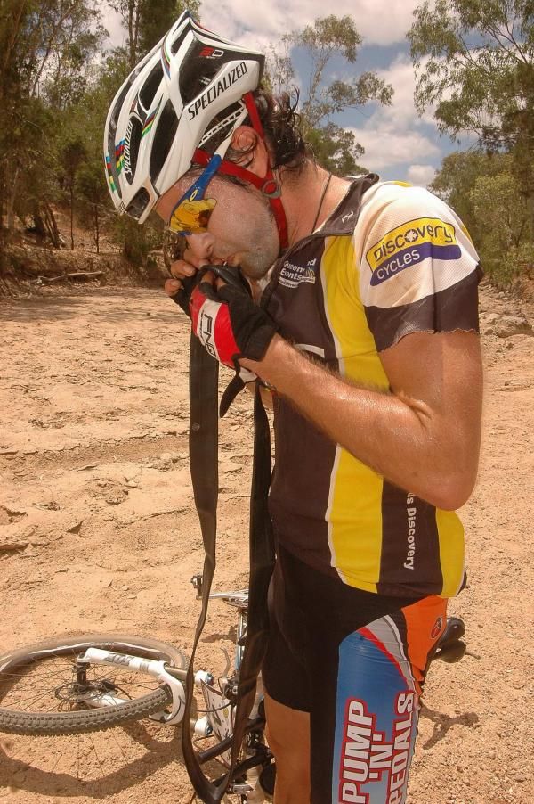 Isaac Tonello fills a tube with air