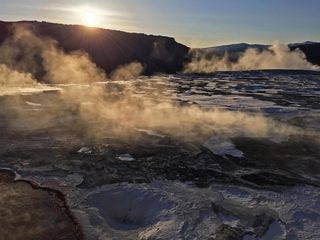 Mammoth Hot Springs in Yellowstone National Park