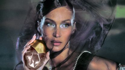 bella hadid holding orebella nightcap