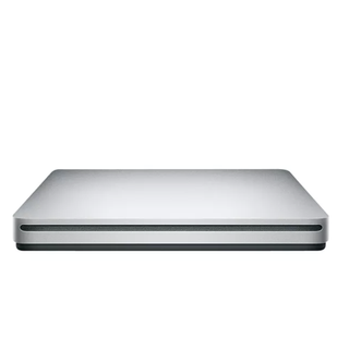 The Apple USB SuperDrive in silver 