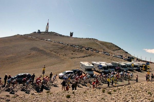 The peloton on Mont Ventoux.
