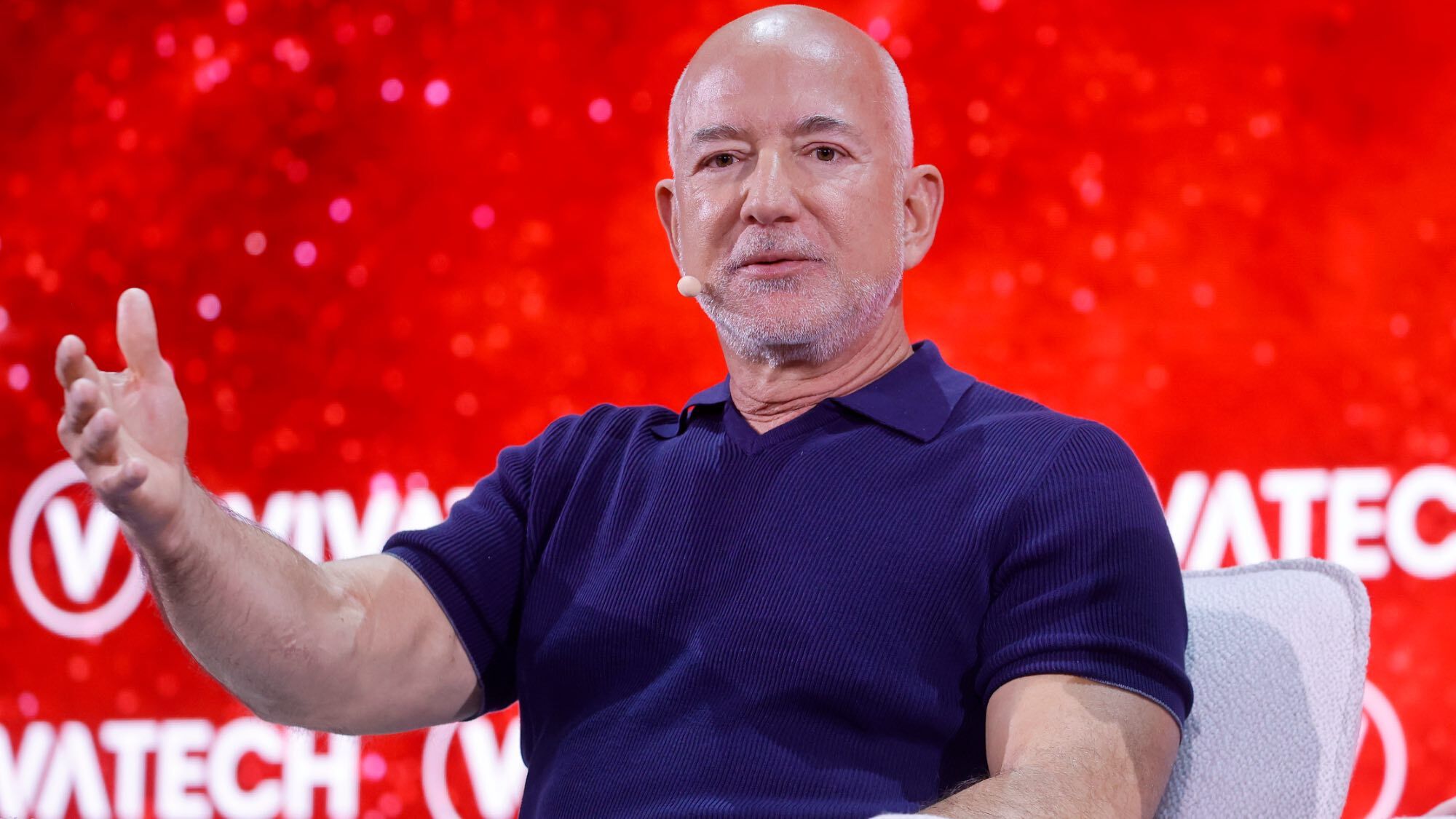 Jeff Bezos speaking at a VATECH event