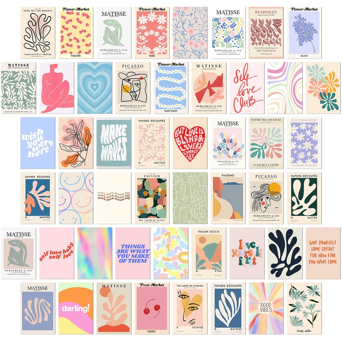 50 poster seni dinding kecil