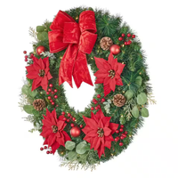 Home Accents Berry Bliss Mixed Pine LED Pre-Lit Artificial Wreath