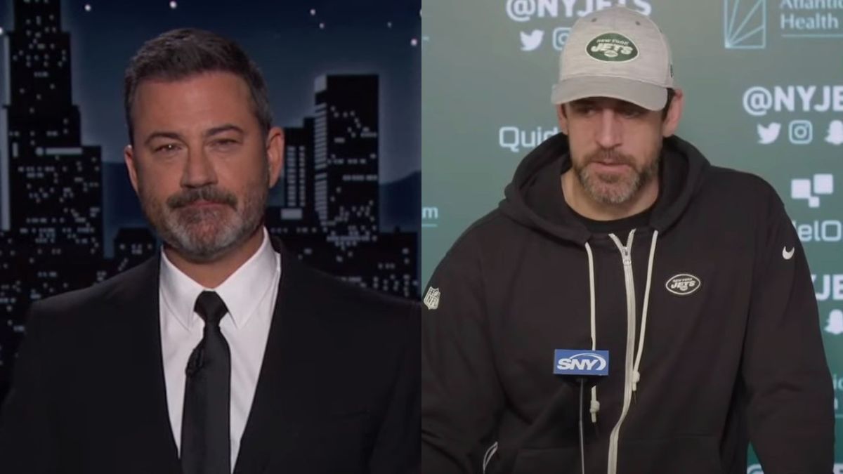 Jimmy Kimmel and Aaron Rodgers