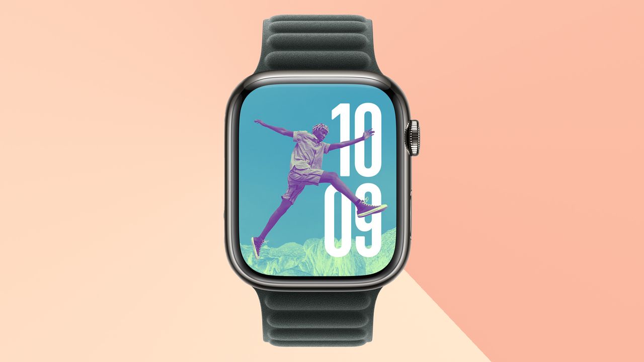 Apple Watch showing a personalised watch face