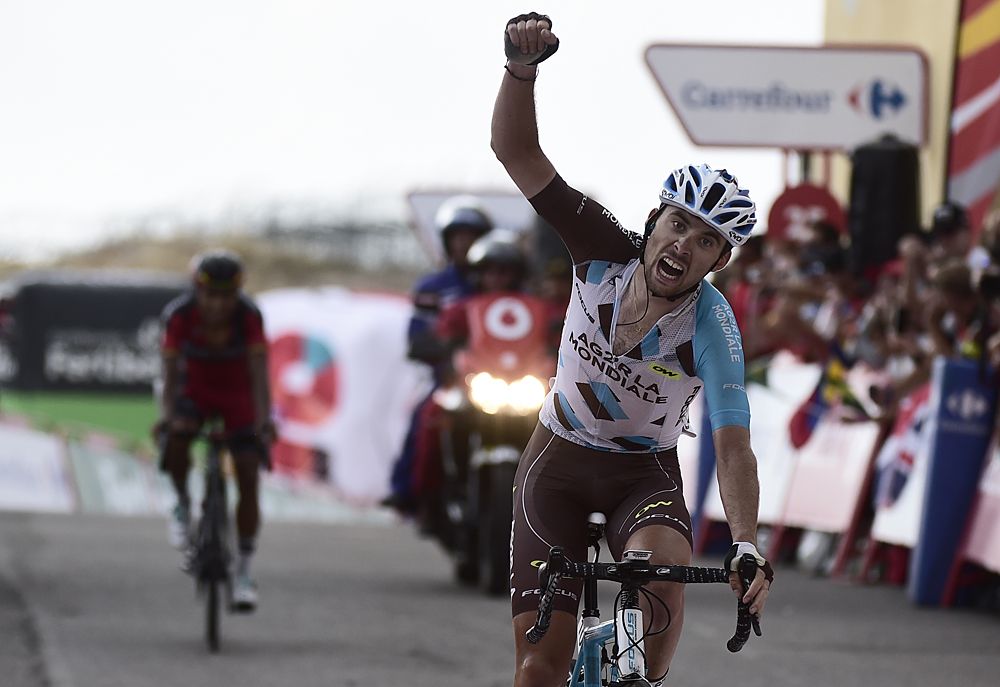 Pierre Latour (AG2R La Mondiale) wins stage 20 of the Vuelta a Espana