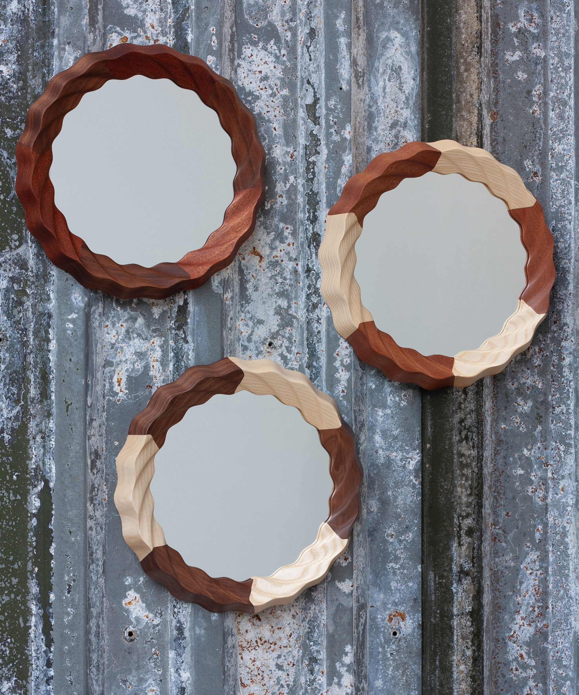 three round mirrors