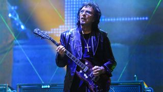 Tony Iommi of Black Sabbath performs on stage at British Summer Time Festival at Hyde Park on July 4, 2014 in London, United Kingdom.
