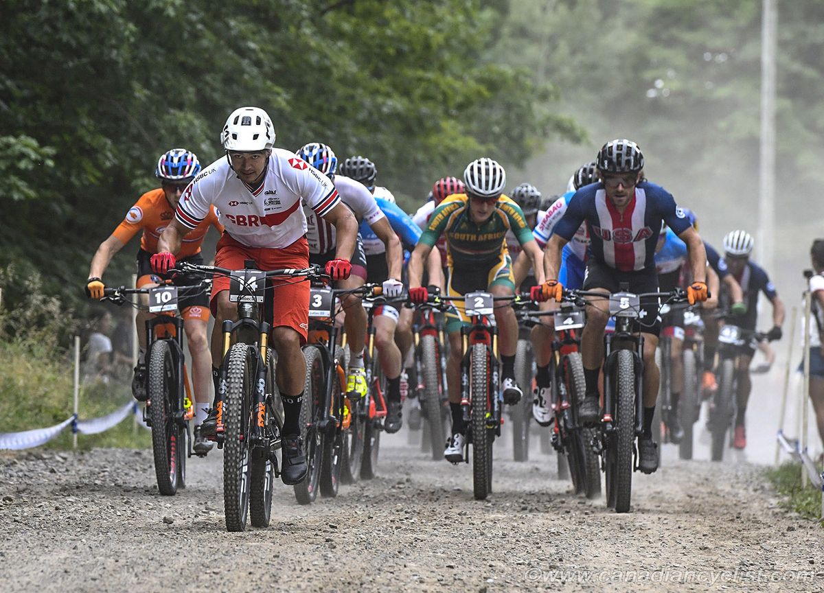 Riders hit a steep climb from the start