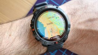 Polar Grit X2 Pro maps on a person's wrist